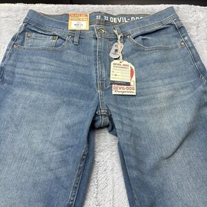 NWT DEVIL-DOG Men's Size 32x32 Relaxed Bootcut Dungarees Denim 5 Pocket Jeans